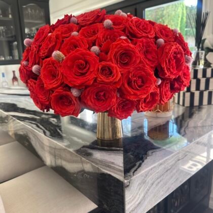 Scarlet Rose Centerpiece