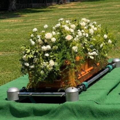 Full Casket Spray – Garden Elegance