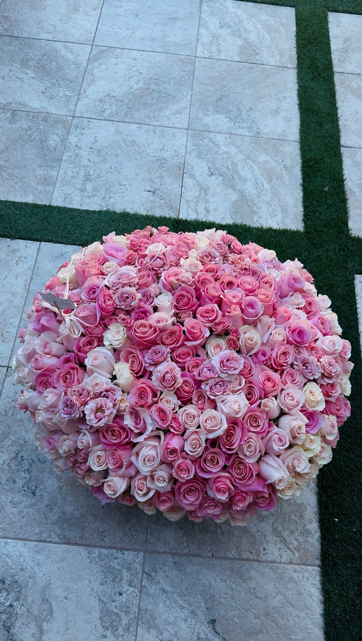 Pink Basket Of Roses